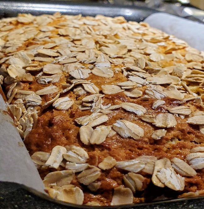 Oatmeal blueberry bread loaf with wholesome grains